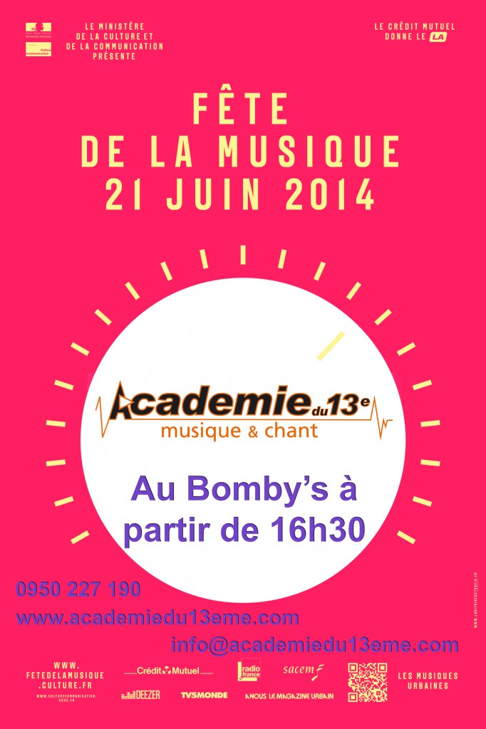 Fête de la Musique 2014, Académie du 13ème
